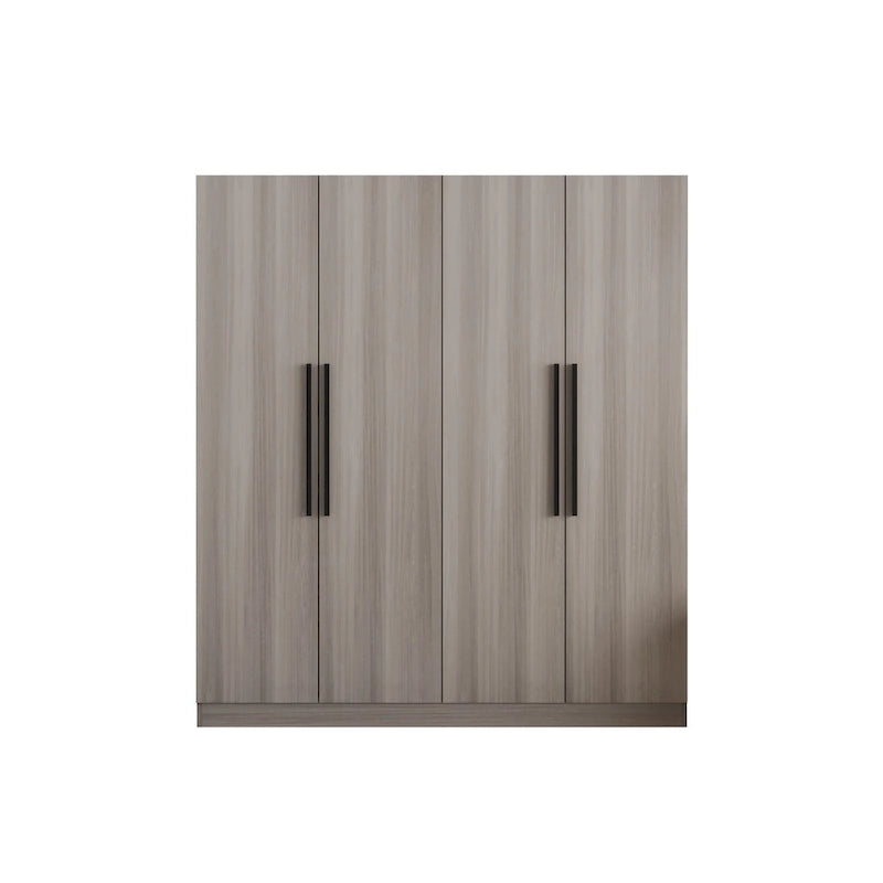 Armoire Kerrogee 4 portes avec tringle de suspension, 70,9H x 63W, blanche