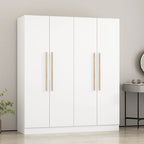 Armoire Kerrogee 4 portes avec tringle de suspension, 70,9H x 63W, blanche