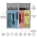 Armoire Kerrogee 4 portes avec tringle de suspension, 70,9H x 63W, blanche