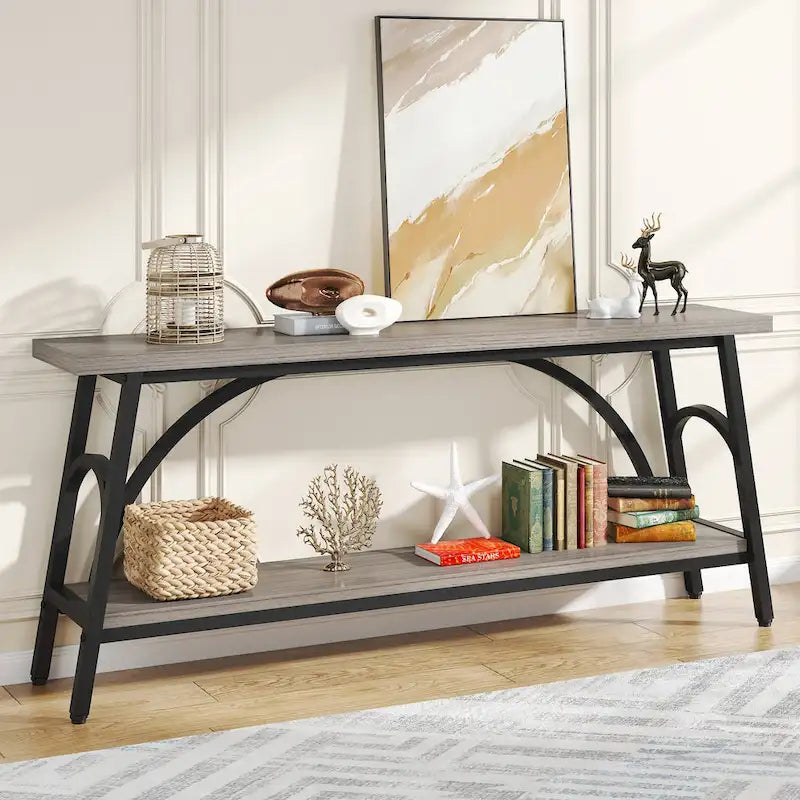 Console de canapé derrière le canapé, table de canapé étroite et longue, tables d'appoint de couloir pour l'entrée
