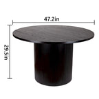 Table à manger ronde à pied central