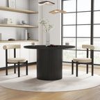 Table à manger ronde à pied central