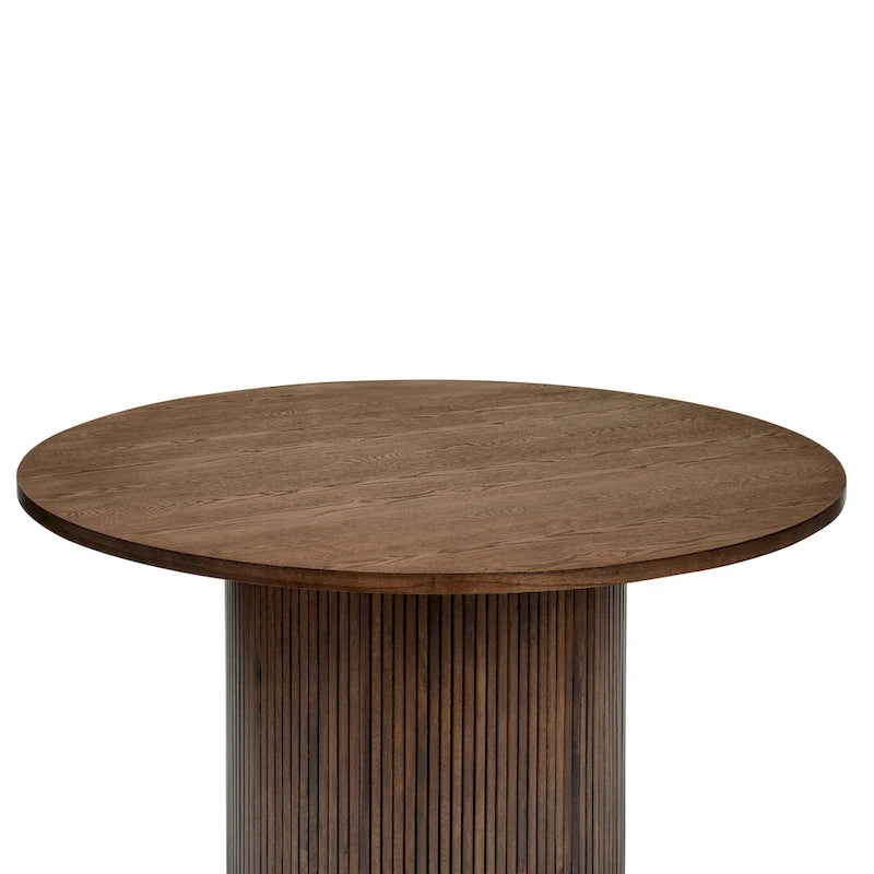 Table à manger ronde à pied central