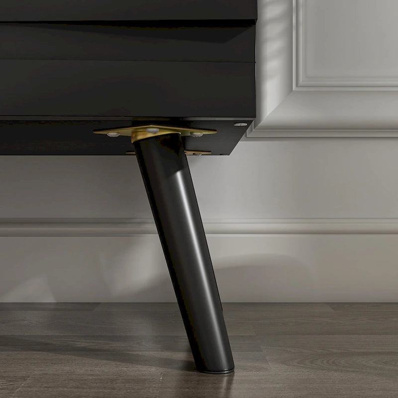 Meuble Buffet Noir Élégant Table Console Décoration Maison Table d'Appoint Bois