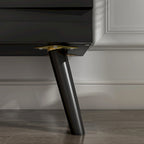 Meuble Buffet Noir Élégant Table Console Décoration Maison Table d'Appoint Bois