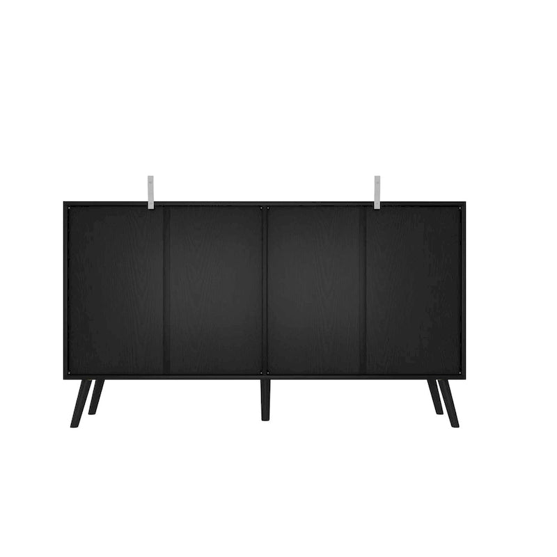 Meuble Buffet Noir Élégant Table Console Décoration Maison Table d'Appoint Bois