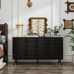 Meuble Buffet Noir Élégant Table Console Décoration Maison Table d'Appoint Bois