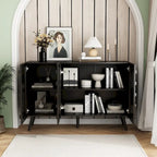 Meuble Buffet Noir Élégant Table Console Décoration Maison Table d'Appoint Bois