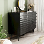Meuble Buffet Noir Élégant Table Console Décoration Maison Table d'Appoint Bois