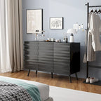 Meuble Buffet Noir Élégant Table Console Décoration Maison Table d'Appoint Bois