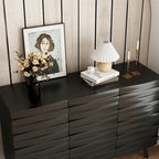 Meuble Buffet Noir Élégant Table Console Décoration Maison Table d'Appoint Bois