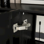 Meuble Buffet Noir Élégant Table Console Décoration Maison Table d'Appoint Bois