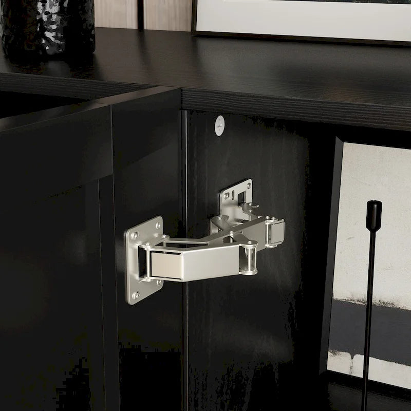 Meuble Buffet Noir Élégant Table Console Décoration Maison Table d'Appoint Bois