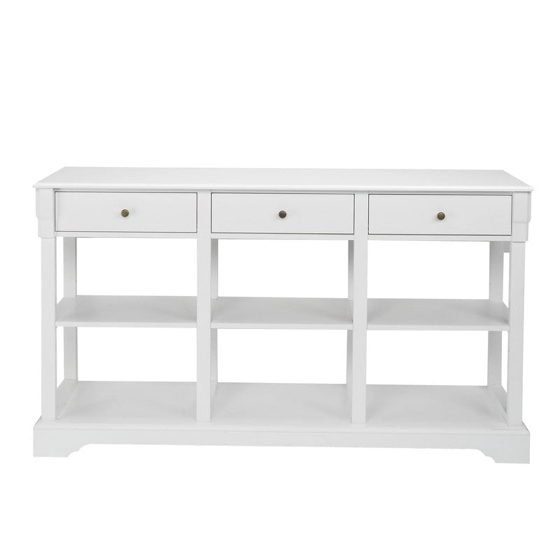 Console avec grand espace de rangement pour entrée de salon
