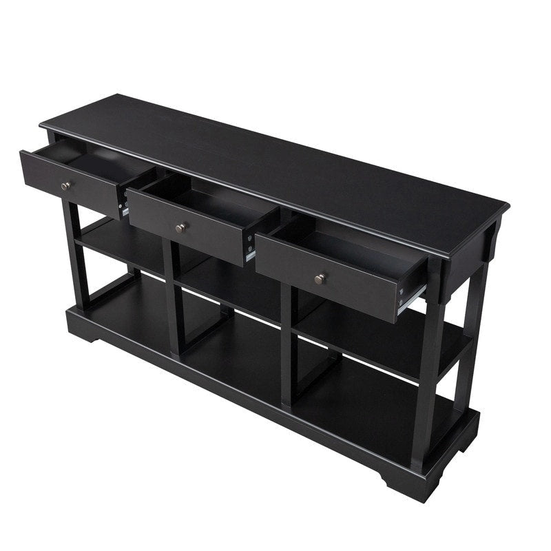 Console avec grand espace de rangement pour entrée de salon