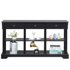 Console avec grand espace de rangement pour entrée de salon