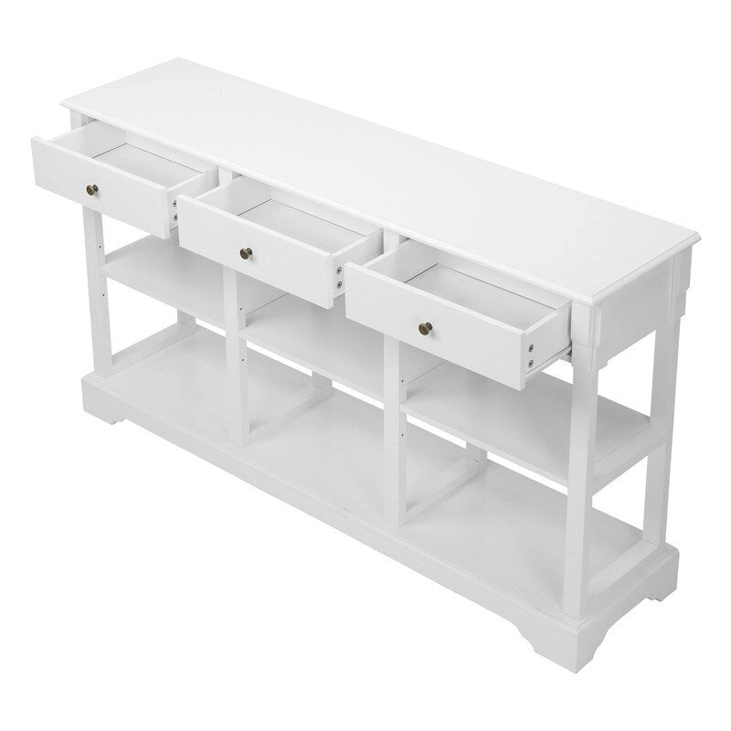 Console avec grand espace de rangement pour entrée de salon
