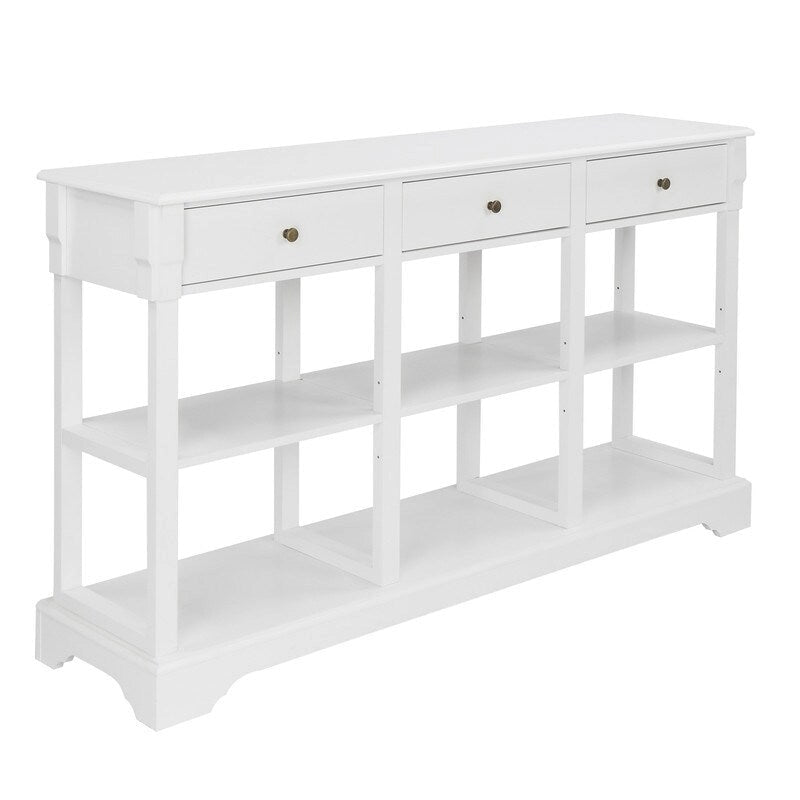 Console avec grand espace de rangement pour entrée de salon
