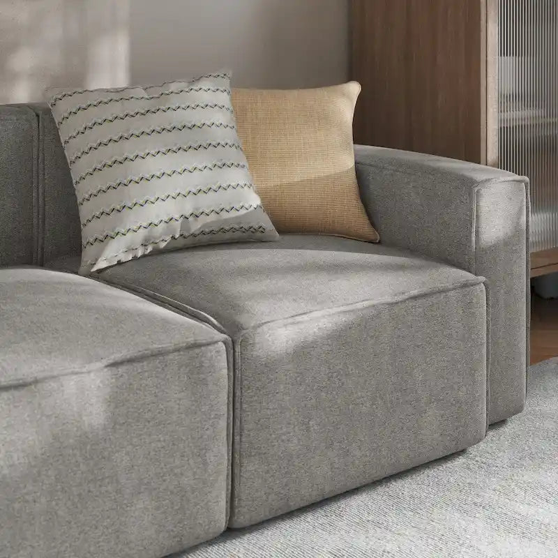 Canapé sectionnel modulaire contemporain, élément d'angle droit avec accoudoir