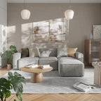 Canapé sectionnel modulaire contemporain, élément d'angle droit avec accoudoir