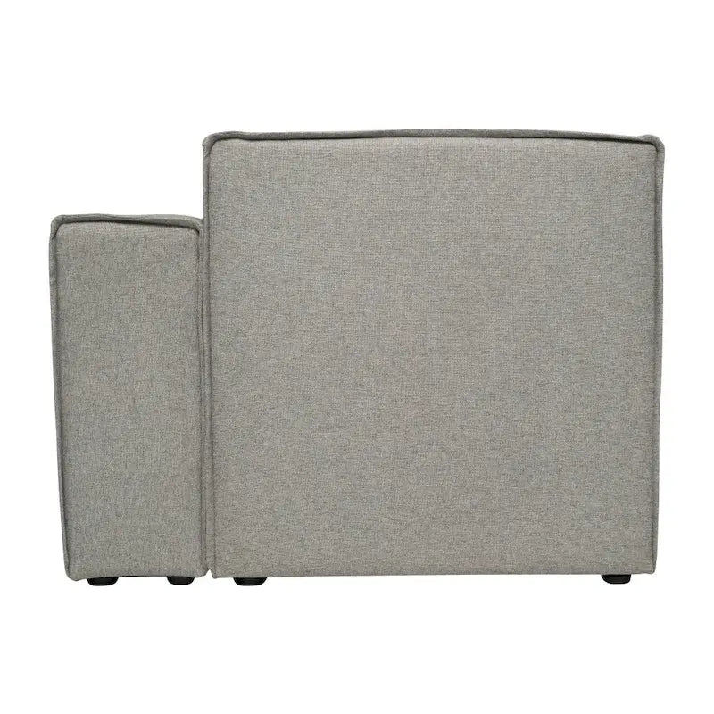 Canapé sectionnel modulaire contemporain, élément d'angle droit avec accoudoir
