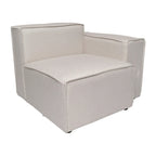 Canapé sectionnel modulaire contemporain, élément d'angle droit avec accoudoir