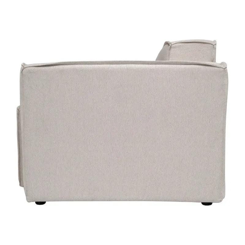 Canapé sectionnel modulaire contemporain, élément d'angle droit avec accoudoir