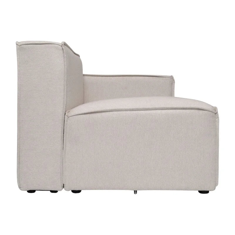 Canapé sectionnel modulaire contemporain, élément d'angle droit avec accoudoir