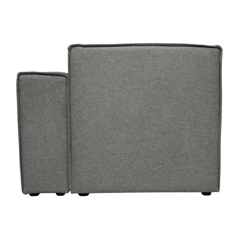 Canapé sectionnel modulaire contemporain, élément d'angle droit avec accoudoir