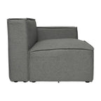 Canapé sectionnel modulaire contemporain, élément d'angle droit avec accoudoir