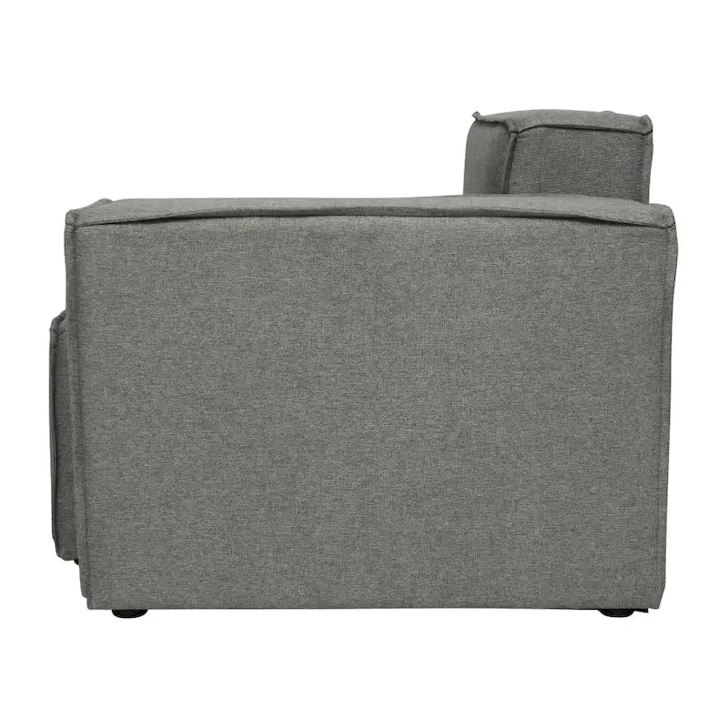 Canapé sectionnel modulaire contemporain, élément d'angle droit avec accoudoir