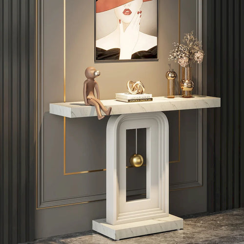 39.5 Inche Narrow Console Sofa Hallway Accent Table for Entryway