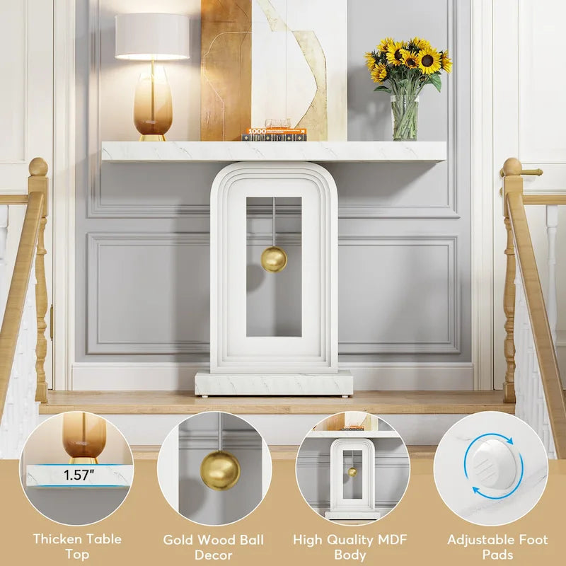 39,5 pouces Table console étroite de couloir pour entrée