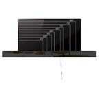 Meuble TV flottant LED Meuble de Divertissement pour Maison et Bureau 2 Pièces