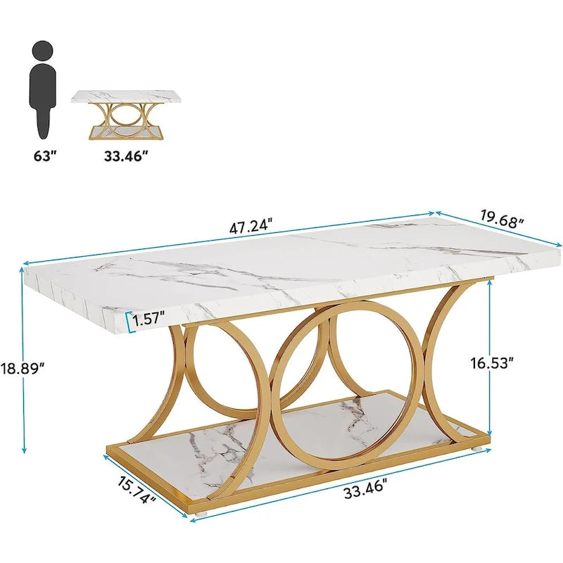 Table basse rectangulaire, tables basses modernes pour le salon