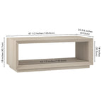 Table basse rectangulaire Tannen 48 - 47,5 de large