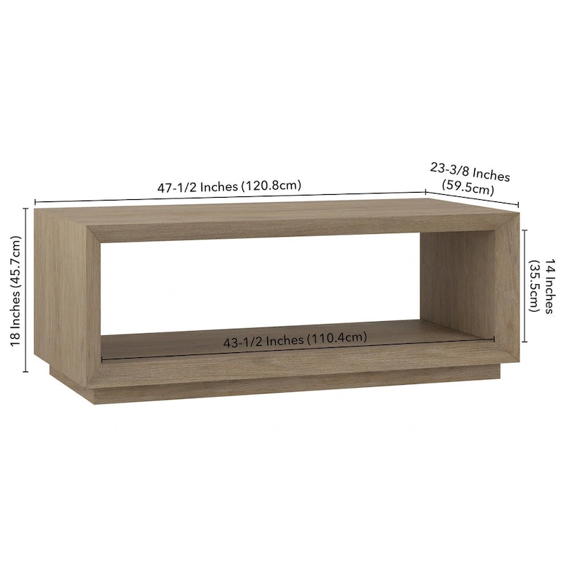 Table basse rectangulaire Tannen 48 - 47,5 de large
