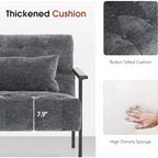 MCombo lot de 2 fauteuils d'appoint modernes et ergonomiques pour salon, Chenille, HQ417