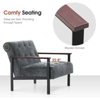 MCombo lot de 2 fauteuils d'appoint modernes et ergonomiques pour salon, Chenille, HQ417