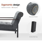MCombo lot de 2 fauteuils d'appoint modernes et ergonomiques pour salon, Chenille, HQ417