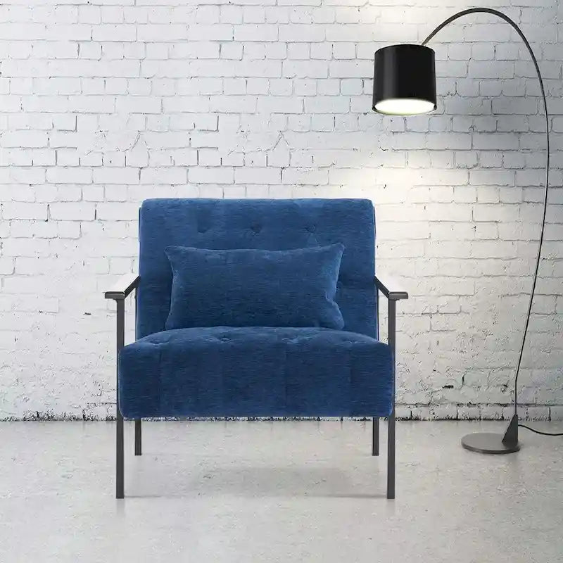 MCombo lot de 2 fauteuils d'appoint modernes et ergonomiques pour salon, Chenille, HQ417