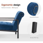 MCombo lot de 2 fauteuils d'appoint modernes et ergonomiques pour salon, Chenille, HQ417