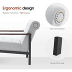 MCombo lot de 2 fauteuils d'appoint modernes et ergonomiques pour salon, Chenille, HQ417