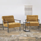 MCombo lot de 2 fauteuils d'appoint modernes et ergonomiques pour salon, Chenille, HQ417
