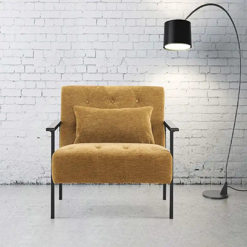 MCombo lot de 2 fauteuils d'appoint modernes et ergonomiques pour salon, Chenille, HQ417