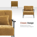 MCombo lot de 2 fauteuils d'appoint modernes et ergonomiques pour salon, Chenille, HQ417