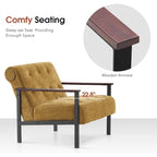 MCombo lot de 2 fauteuils d'appoint modernes et ergonomiques pour salon, Chenille, HQ417