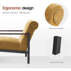 MCombo lot de 2 fauteuils d'appoint modernes et ergonomiques pour salon, Chenille, HQ417