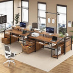Bureau d'ordinateur LED avec tiroirs verrouillables, support de clavier et prise de courant