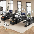 Bureau d'ordinateur LED avec tiroirs verrouillables, support de clavier et prise de courant